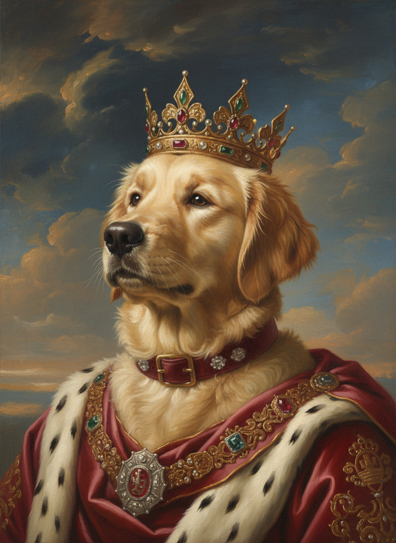 Regal Golden Retrievers: the Classic King Portrait