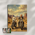 Artzuzu Custom Portrait For Pets & Their Person - The Motorcycle Riders