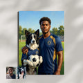 Artzuzu Custom Portrait For Pets & Their Person - The Soccer Players