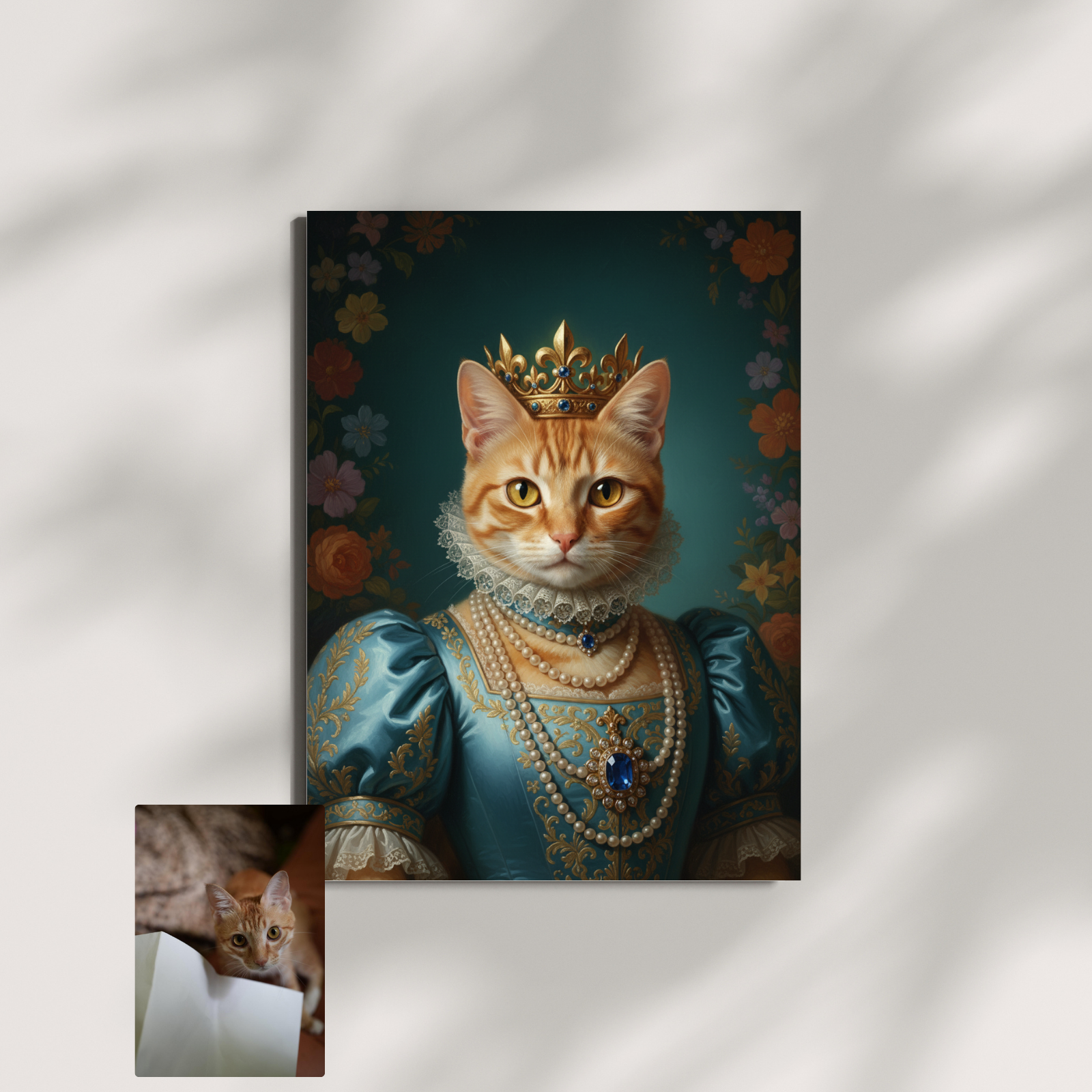 Artzuzu Custom Portrait For Pets - Azure Duchess