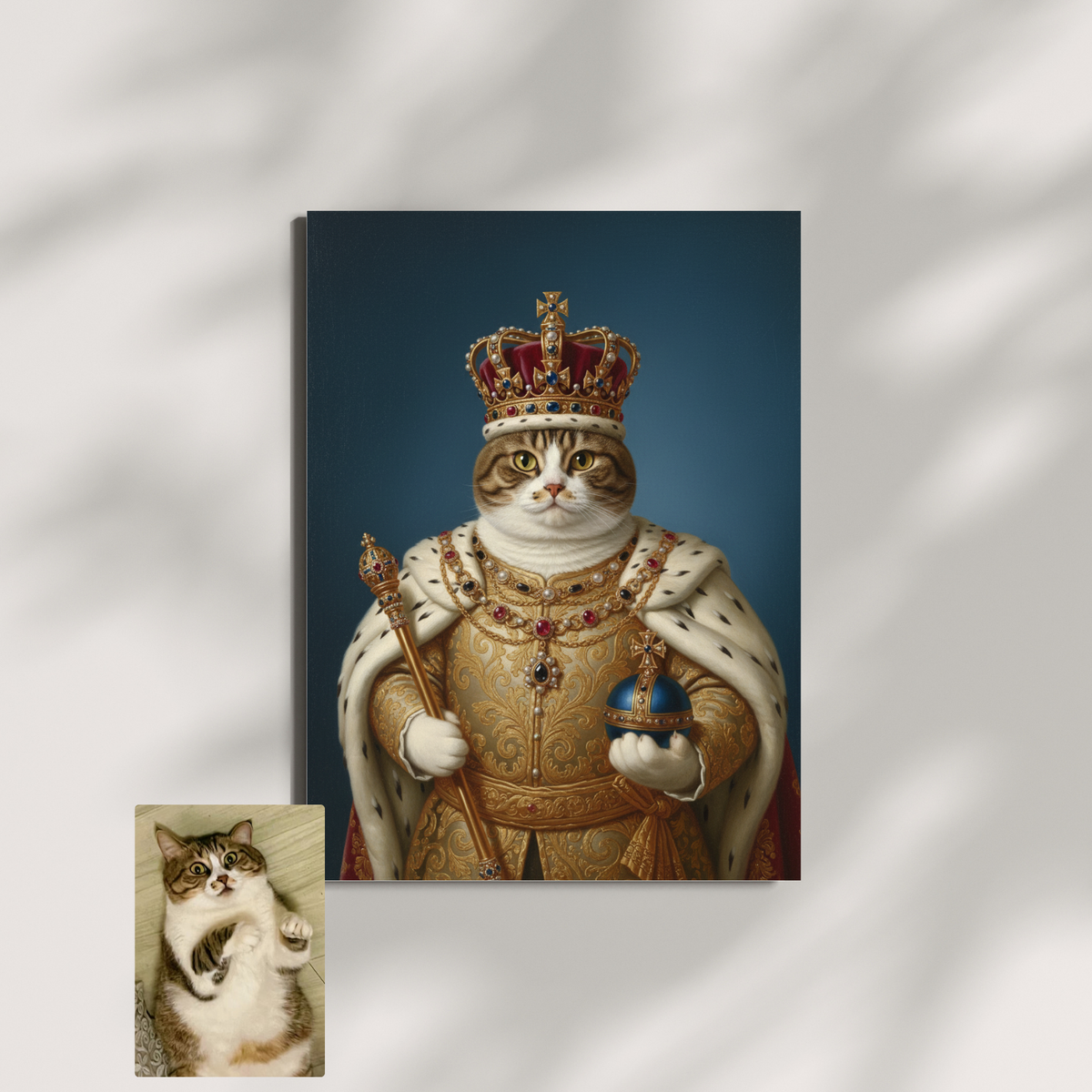 Artzuzu Custom Portrait For Pets - The Throne of Gold