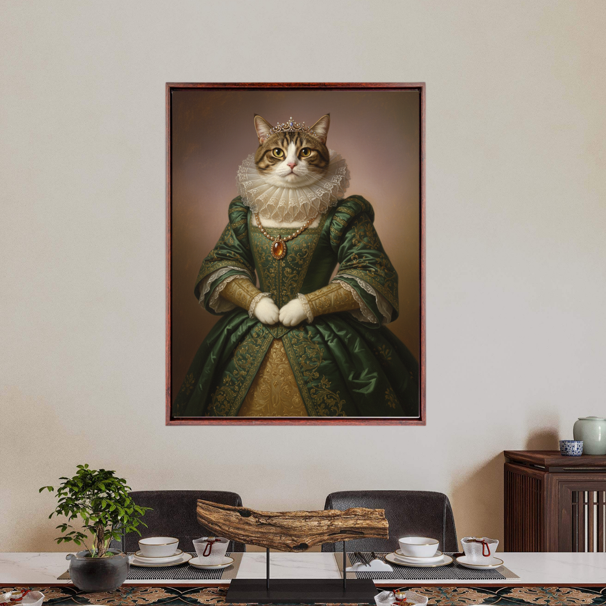 Artzuzu Custom Portrait For Pets - Emerald Patron