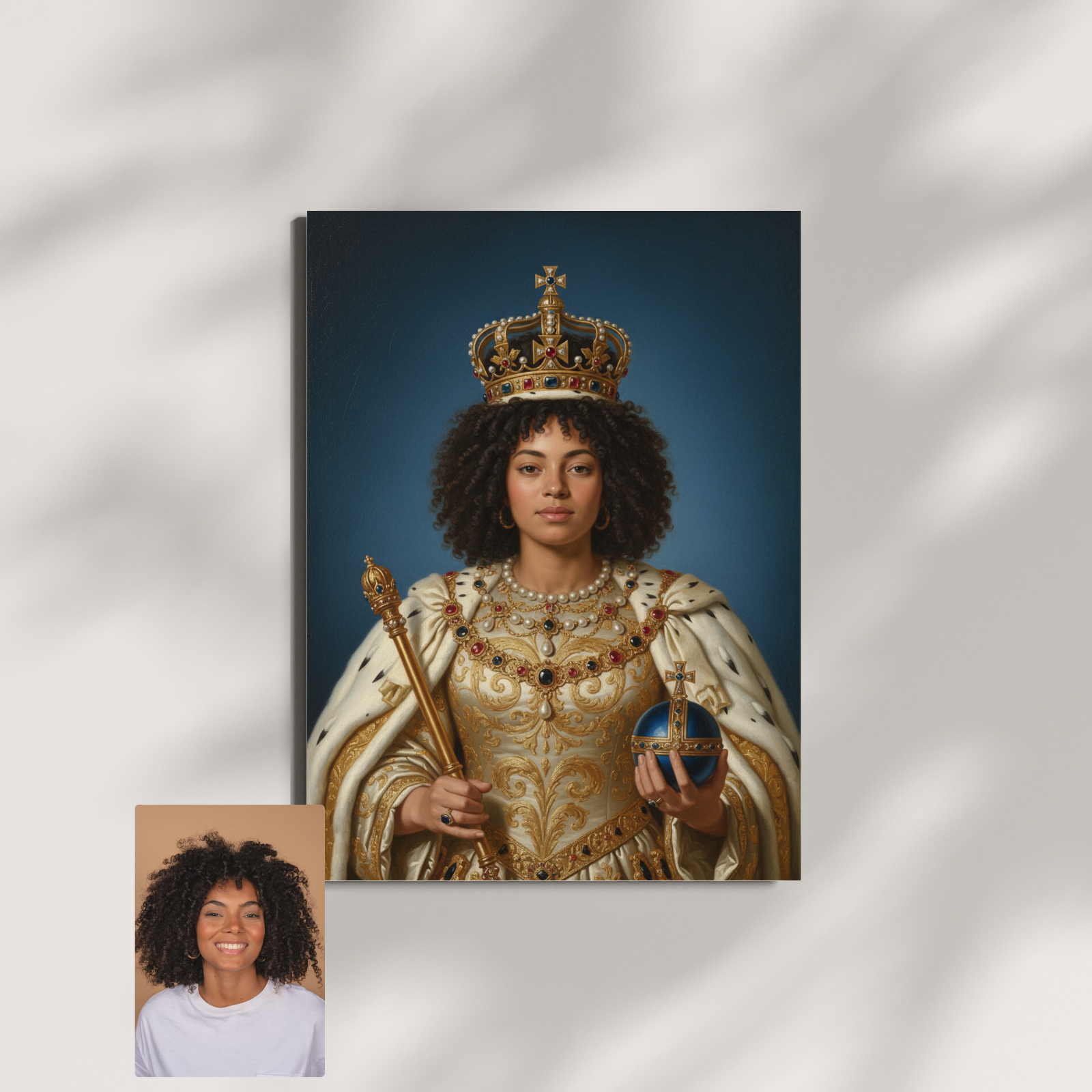 Artzuzu Custom Portrait For Adults - The Throne of Gold