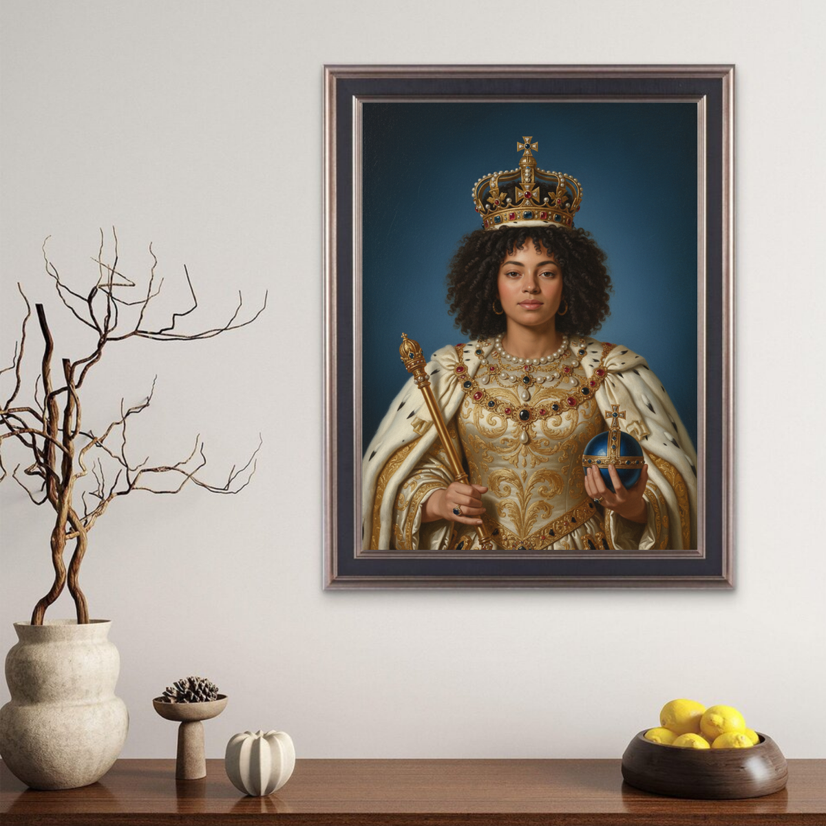 Artzuzu Custom Portrait For Adults - The Throne of Gold