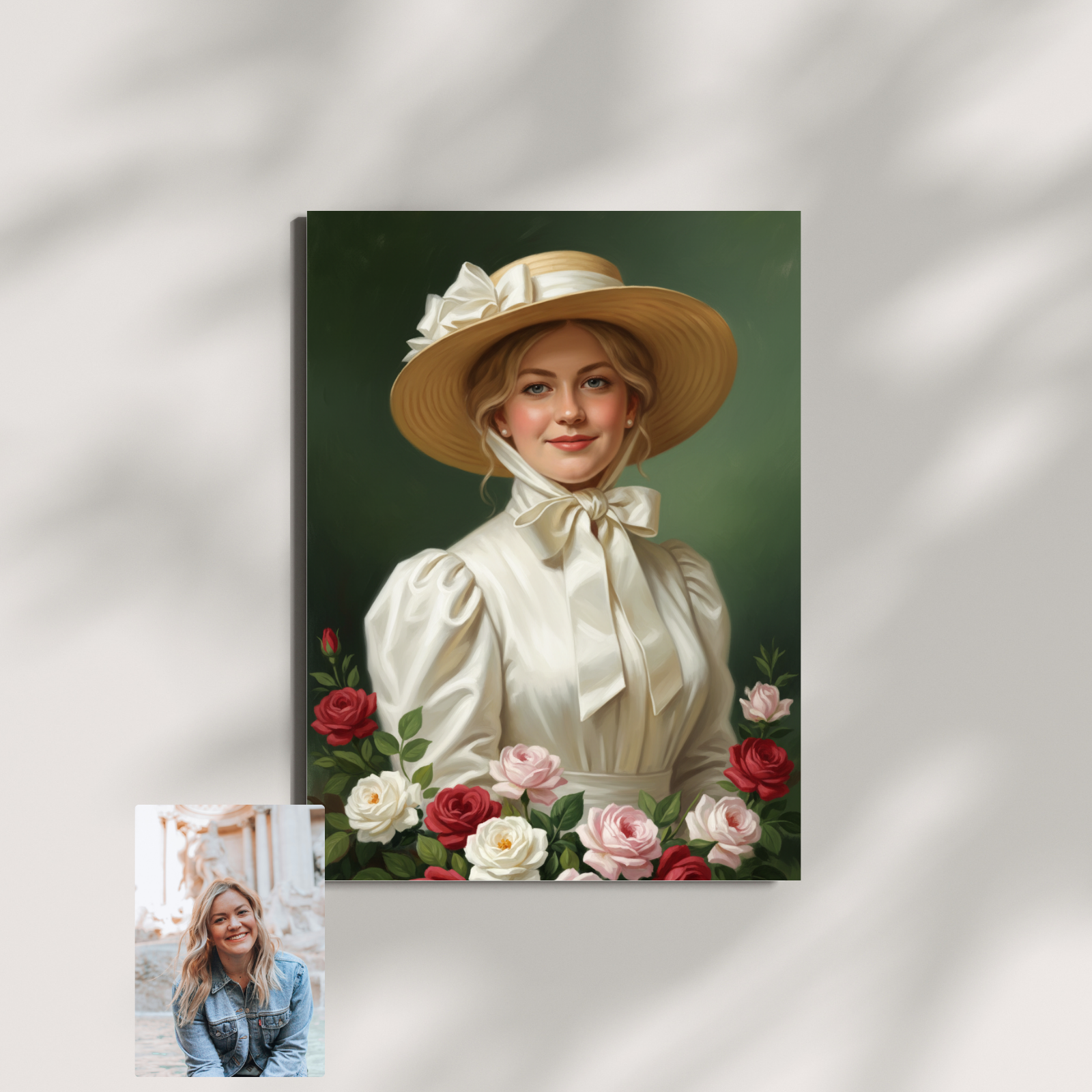 Artzuzu Custom Portrait For Adults - The Floral Lady