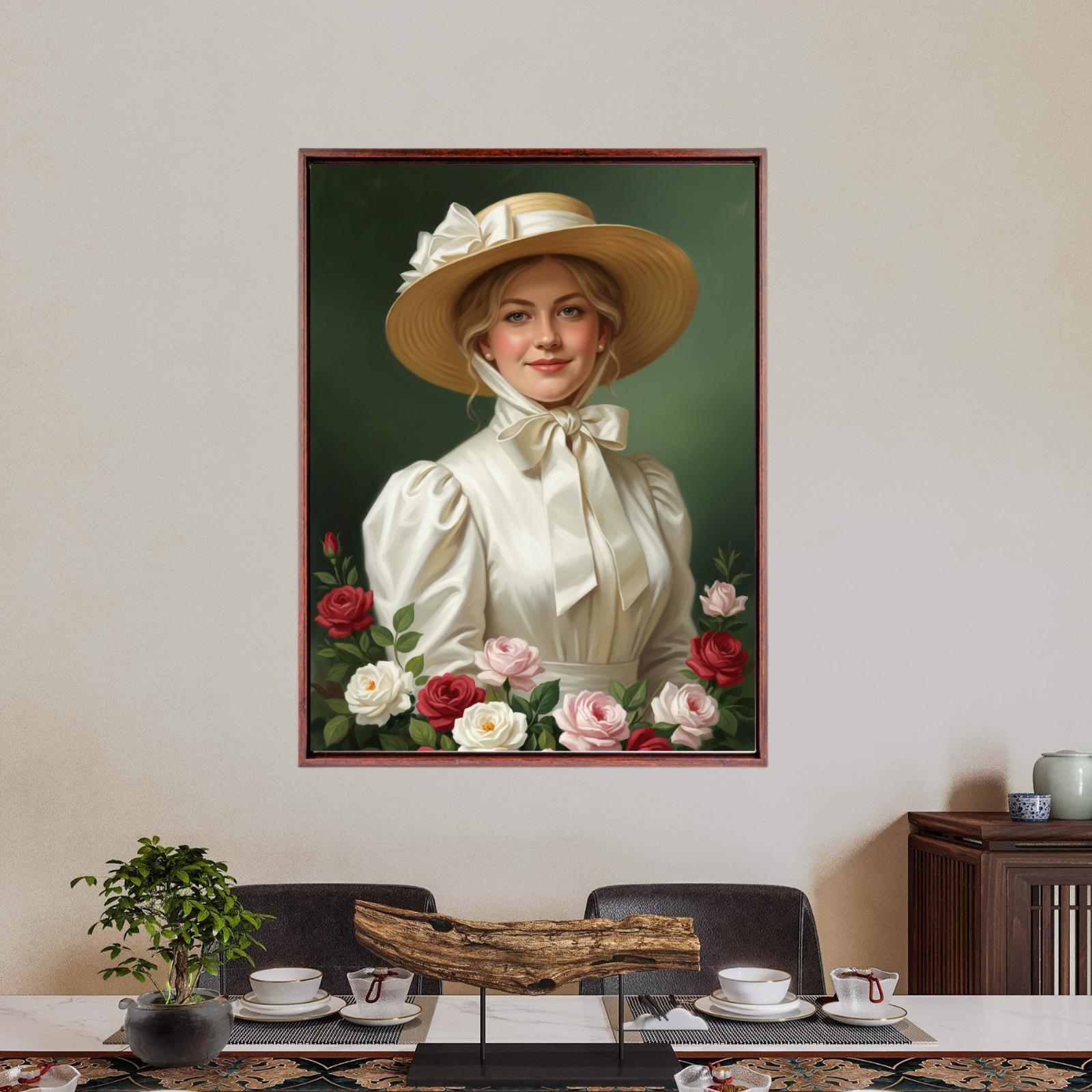Artzuzu Custom Portrait For Adults - The Floral Lady