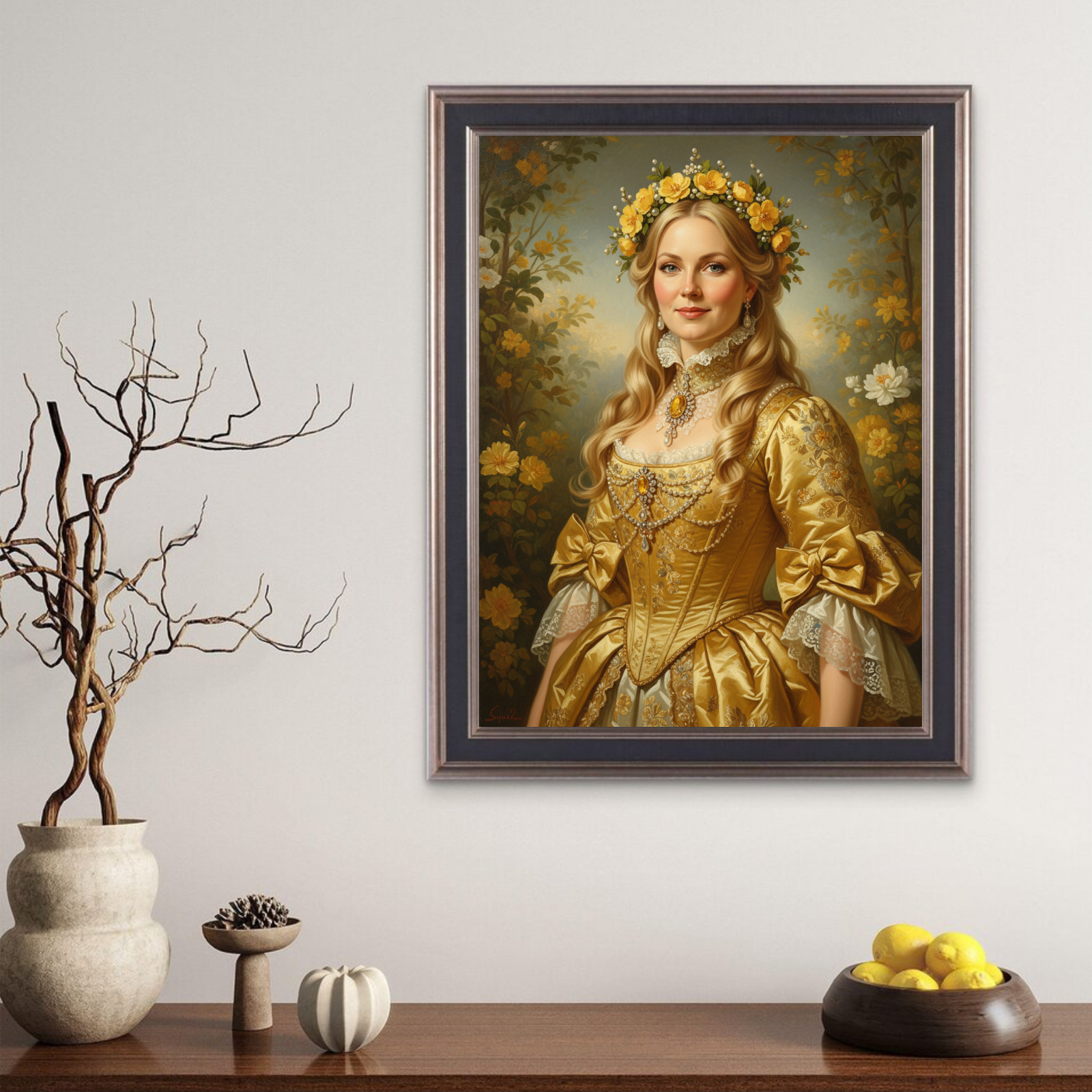 Artzuzu Custom Portrait For Adults - The Golden Dame