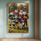 Artzuzu Custom Portrait For Pets - The Starting Lineup