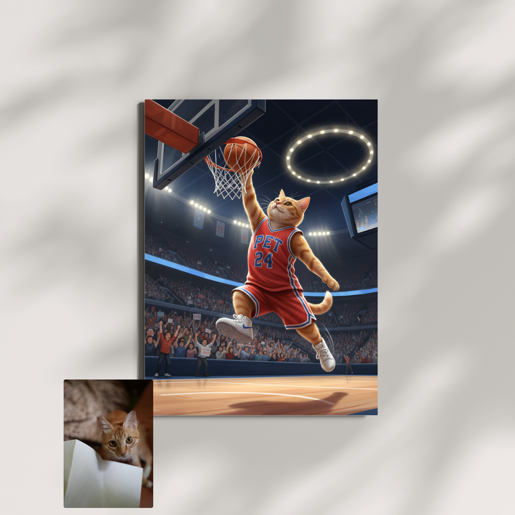 Artzuzu Custom Portrait For Pets - Dunking