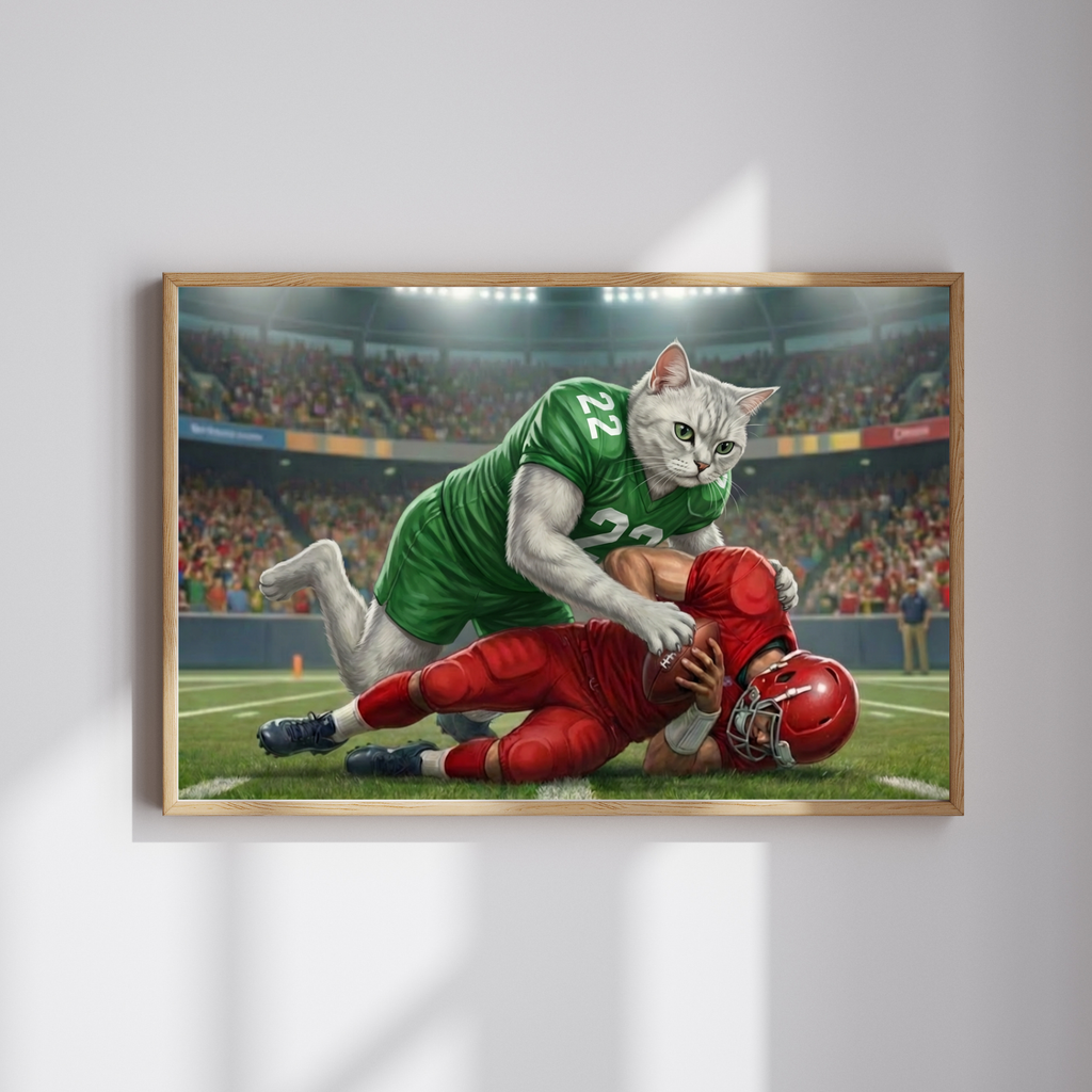 Artzuzu Custom Portrait For Pets - Sack the QB