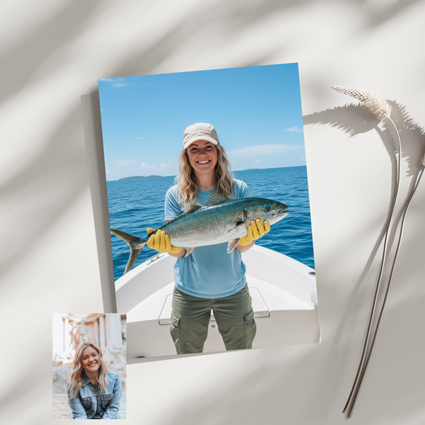 Artzuzu Custom Portrait For Adults - The Ocean Catcher