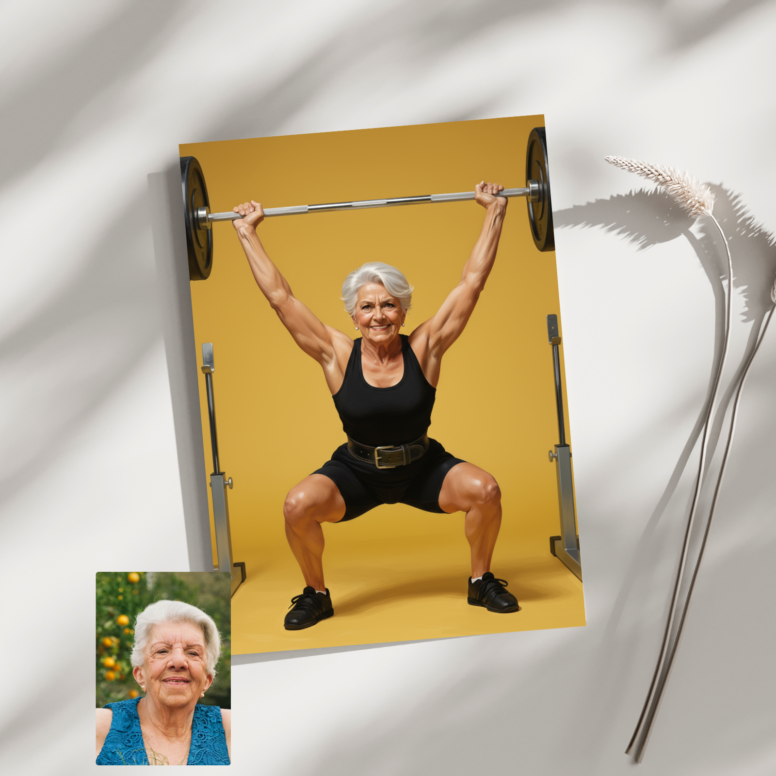 Artzuzu Custom Portrait For Adults - The Powerlifter