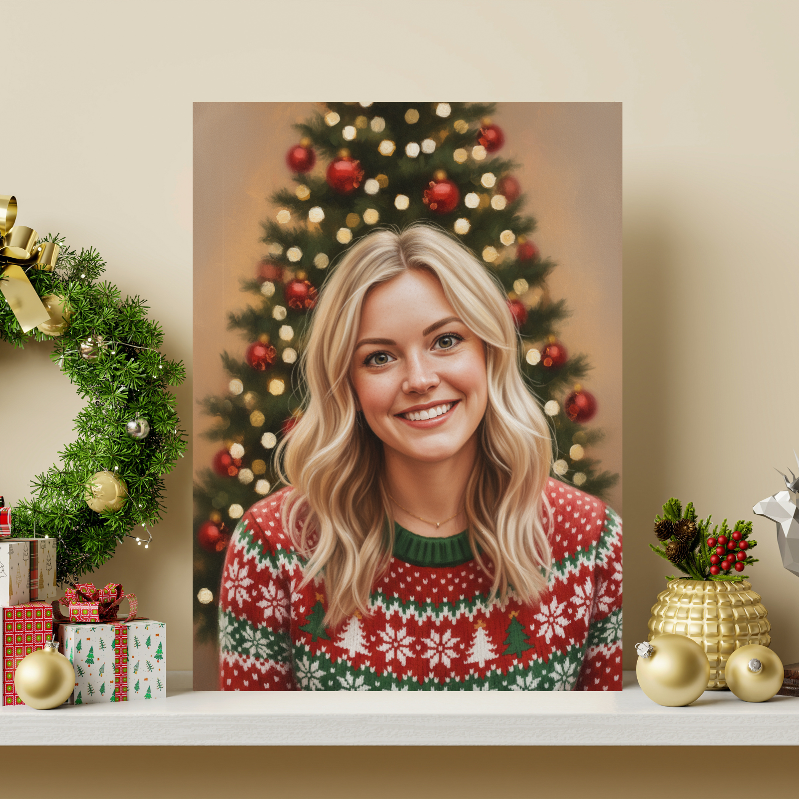 Artzuzu Custom Portrait For Adults - Ugly Sweater Club