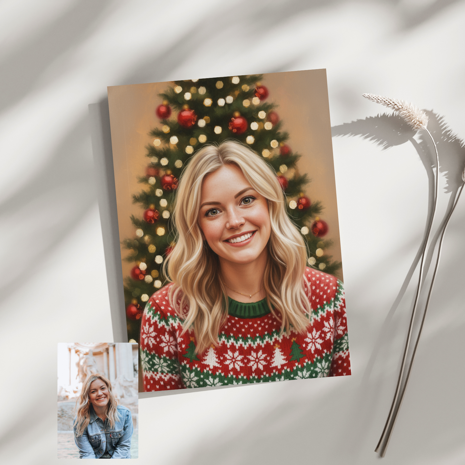 Artzuzu Custom Portrait For Adults - Ugly Sweater Club