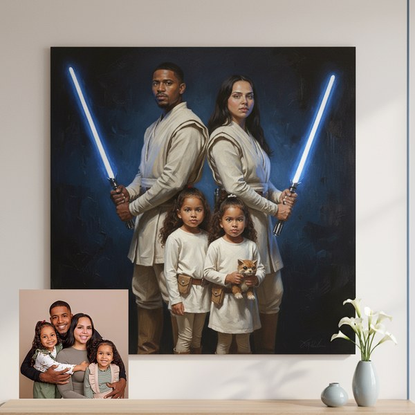 Artzuzu Custom Portrait For Family - Rebel Alliance Team