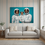 Artzuzu Custom Portrait For Family - The Astronauts