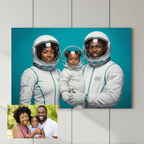 Artzuzu Custom Portrait For Family - The Astronauts