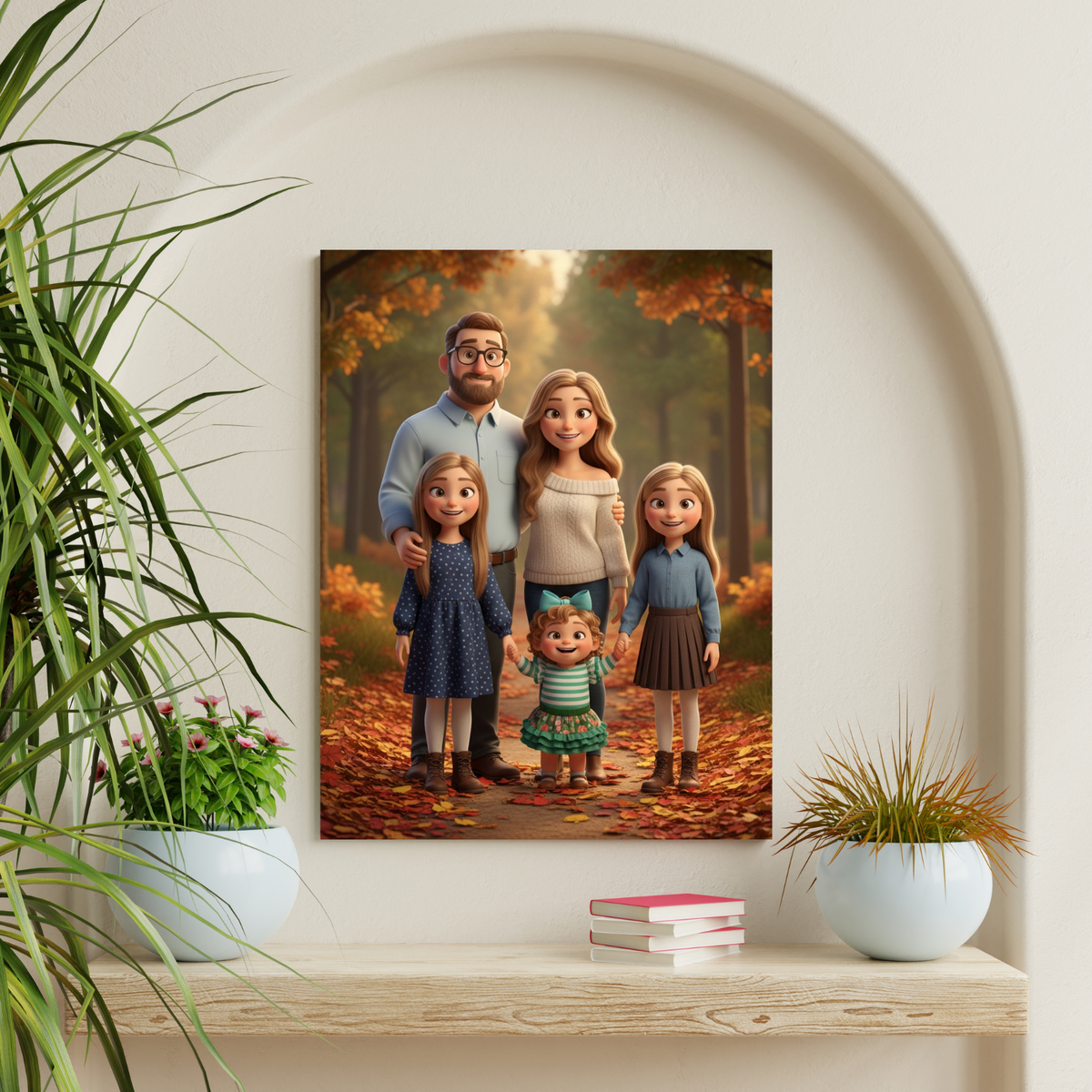 Artzuzu Custom Portrait For Family - The Cartoon Portrait