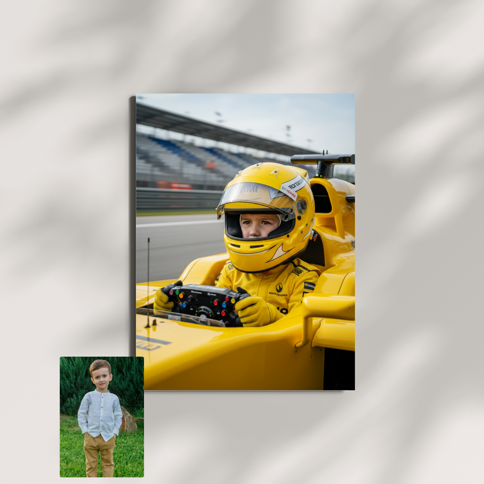 Artzuzu Custom Portrait For Kids - Formula One Racer