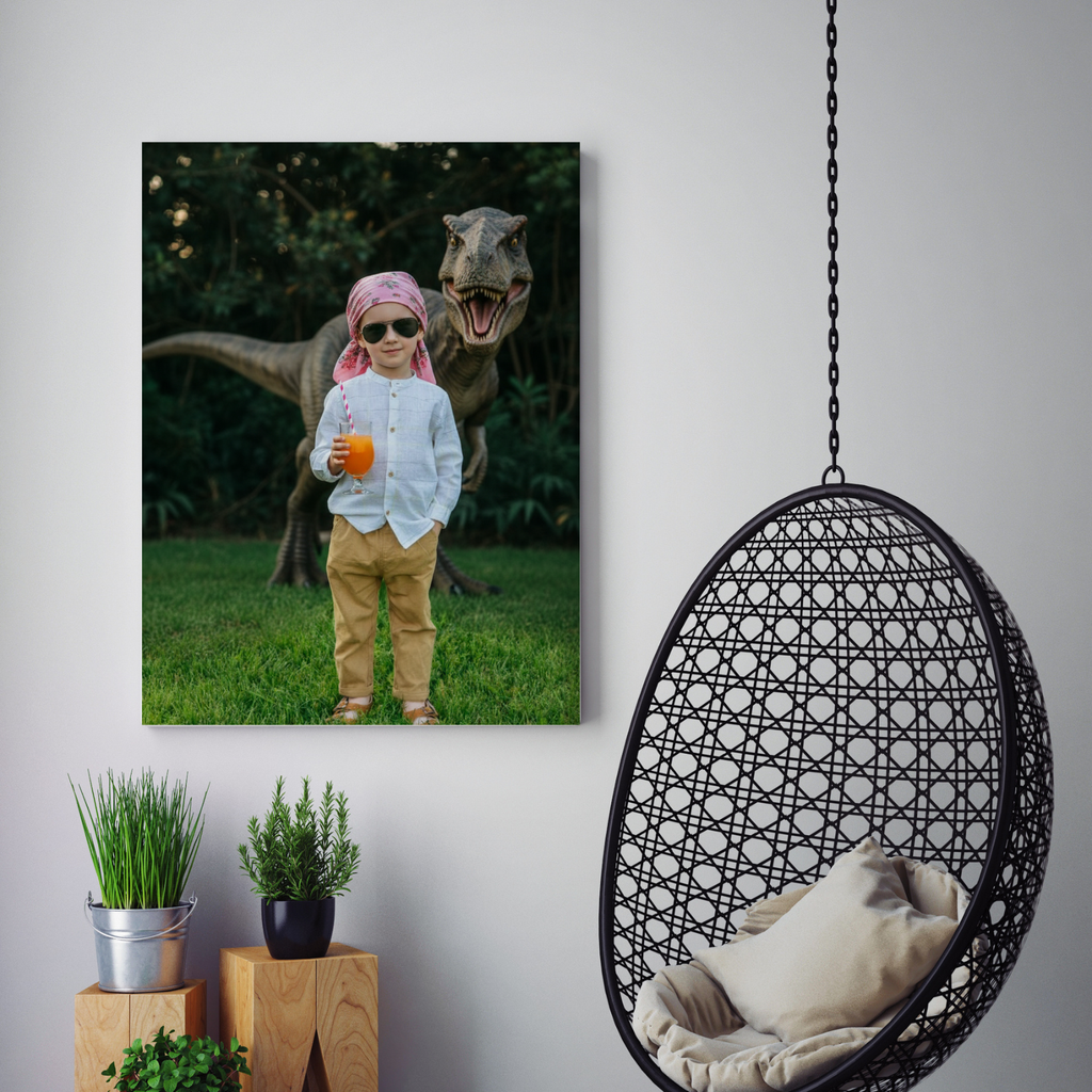 Artzuzu Custom Portrait For Kids - Jurassic Chill