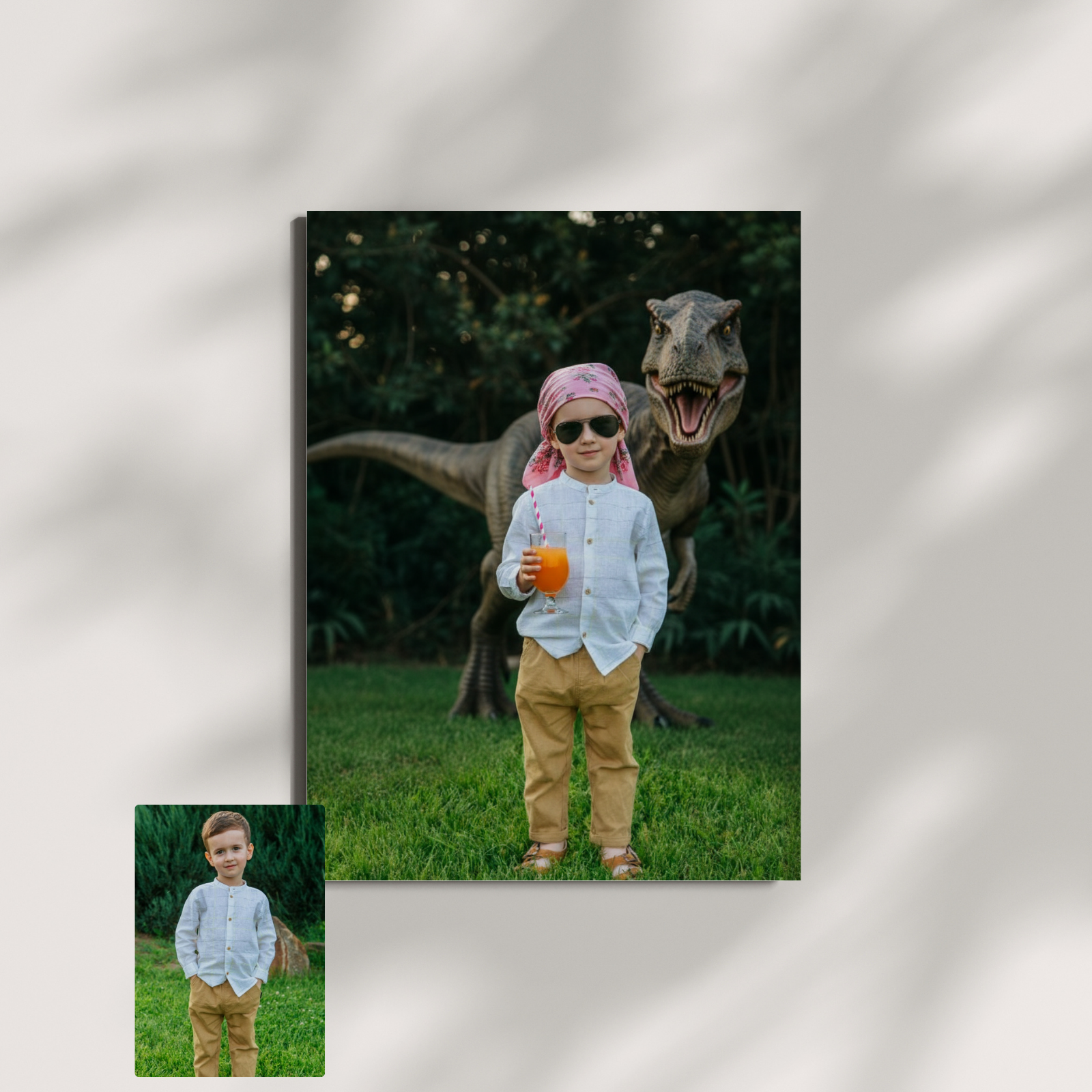 Artzuzu Custom Portrait For Kids - Jurassic Chill
