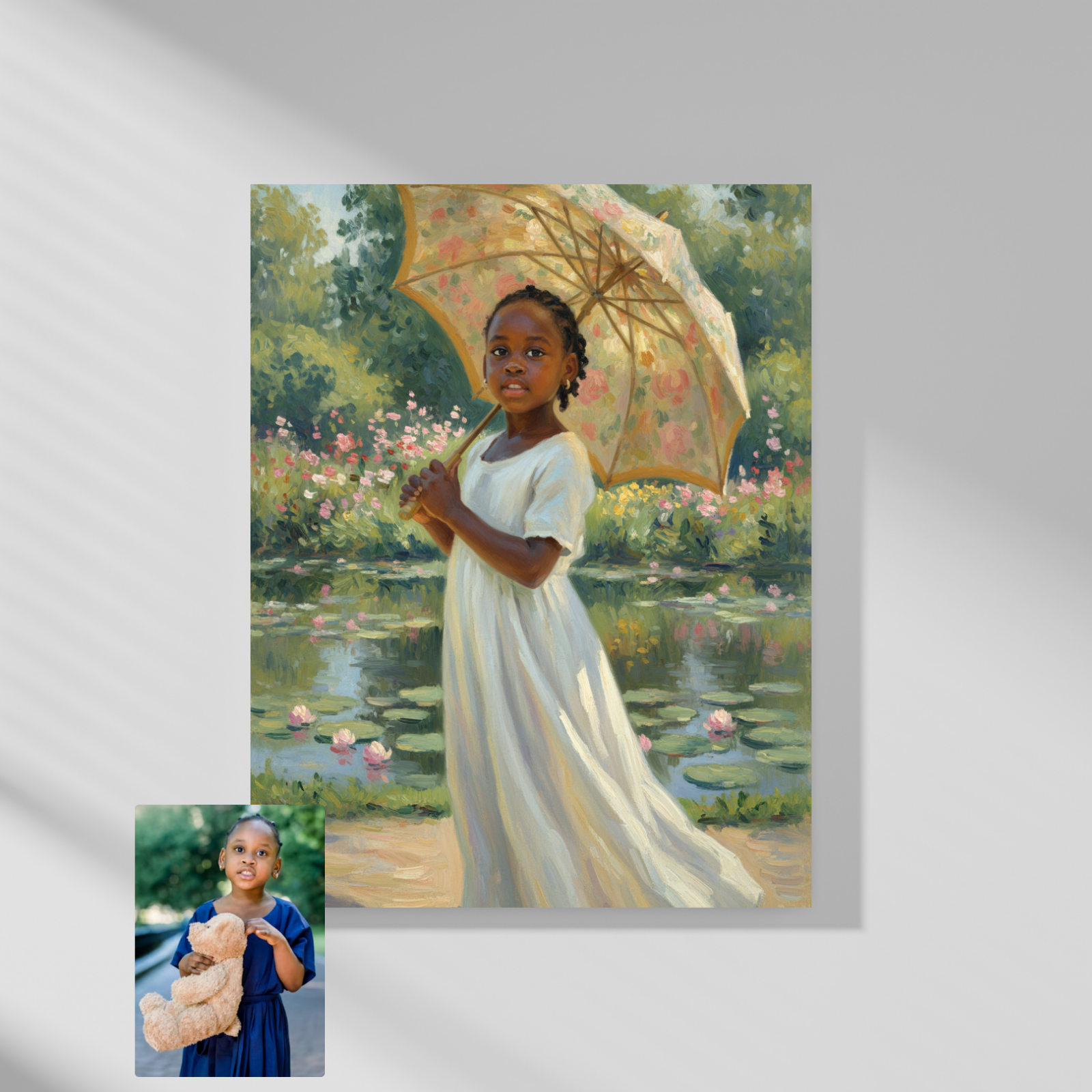 Artzuzu Custom Portrait For Kids - Portrait with a Parasol