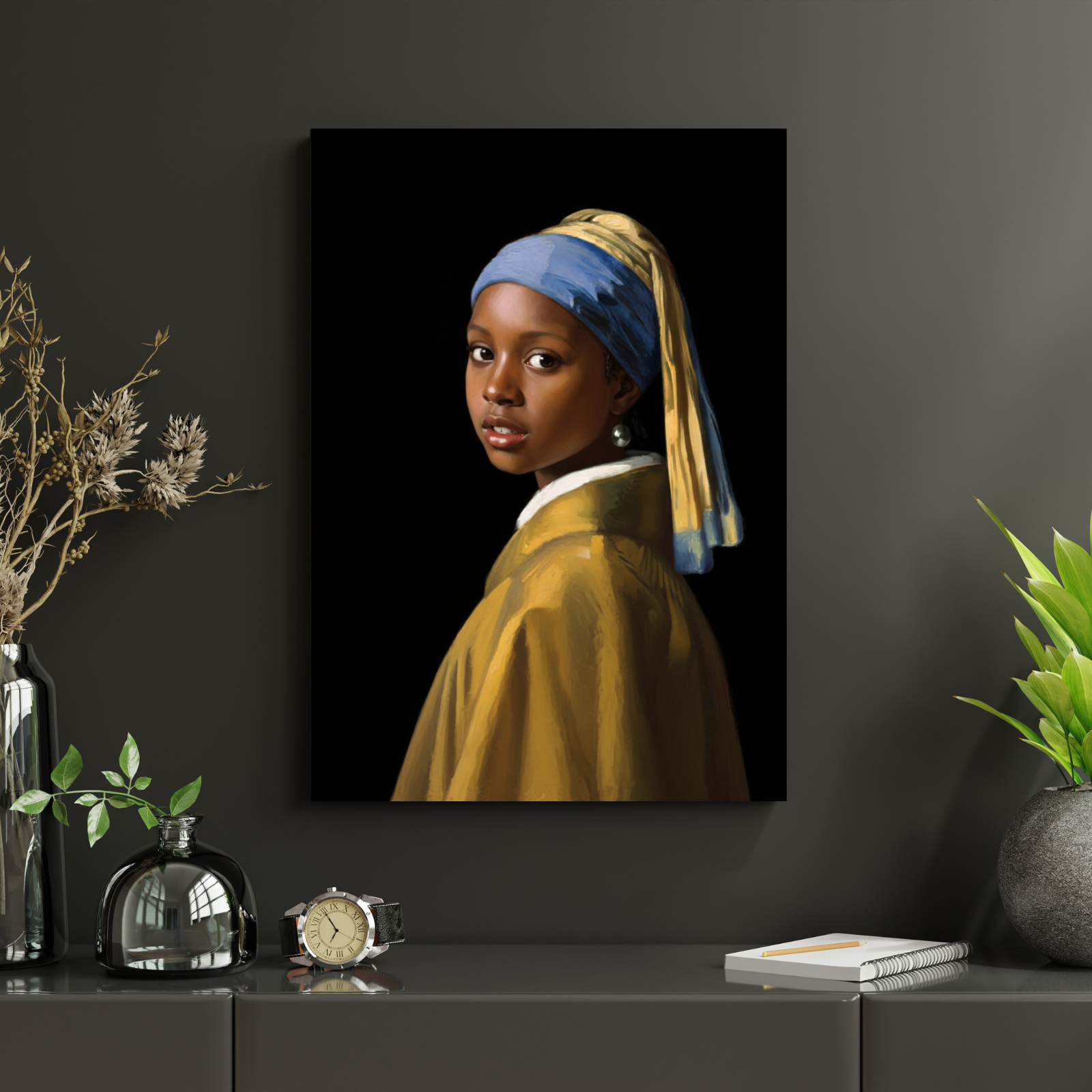 Artzuzu Custom Portrait For Kids - Portrait with a Pearl Earring