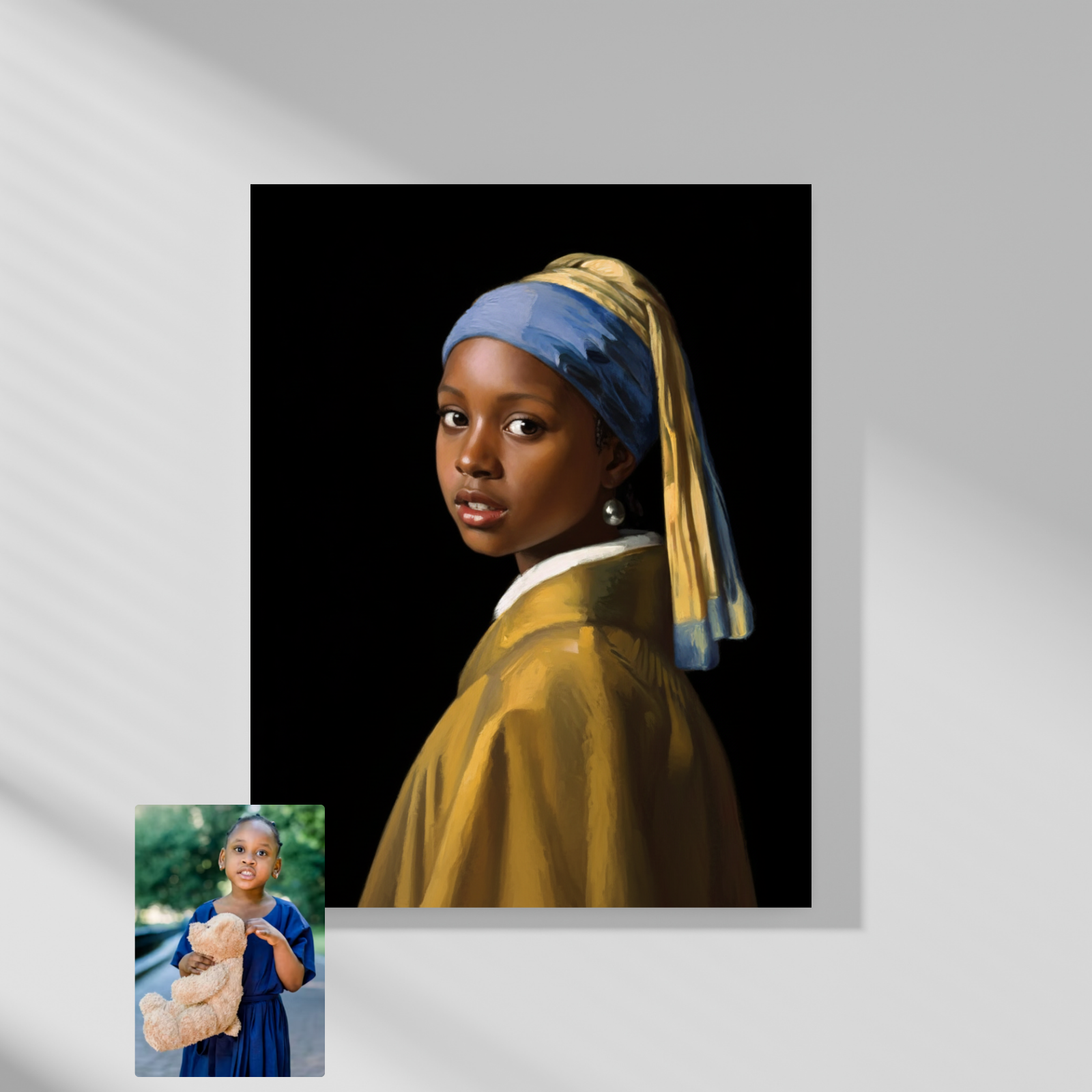 Artzuzu Custom Portrait For Kids - Portrait with a Pearl Earring