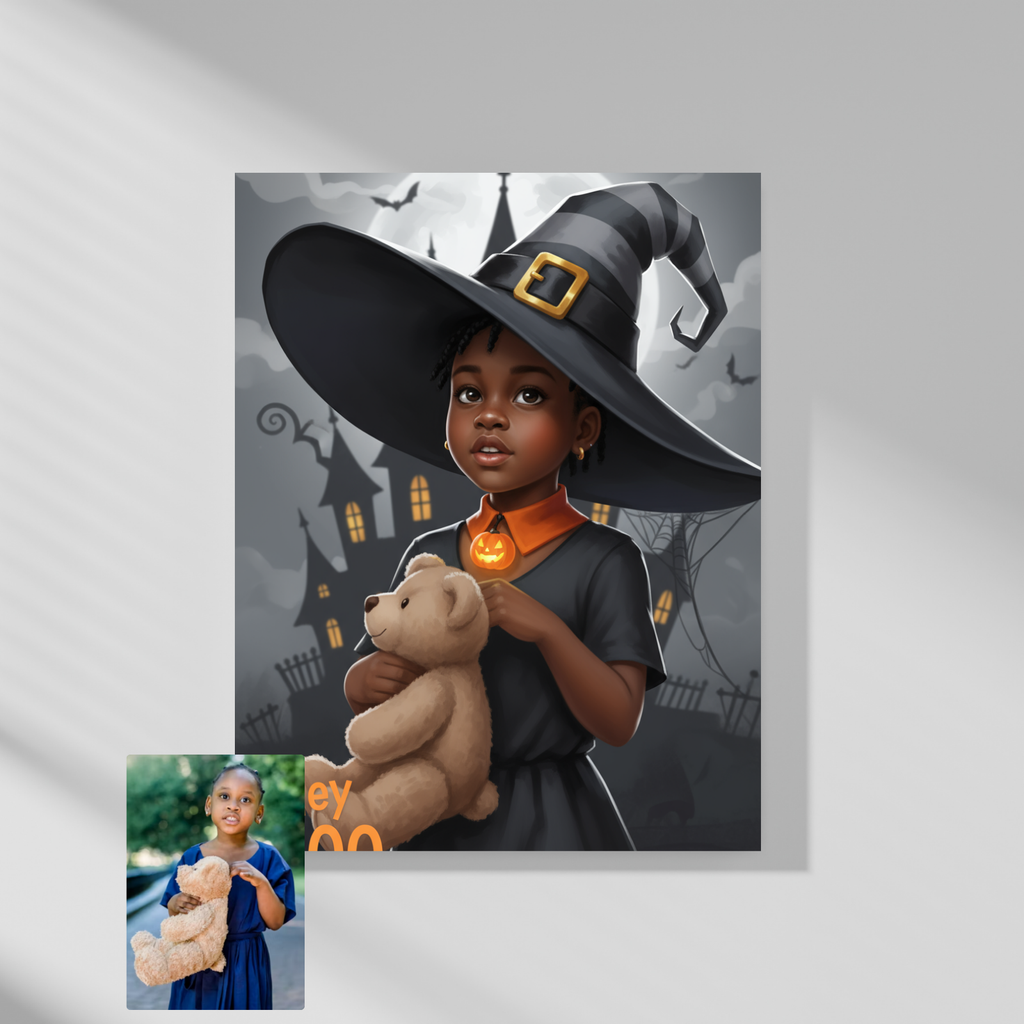 Artzuzu Custom Portrait For Kids - Spooky Scholar
