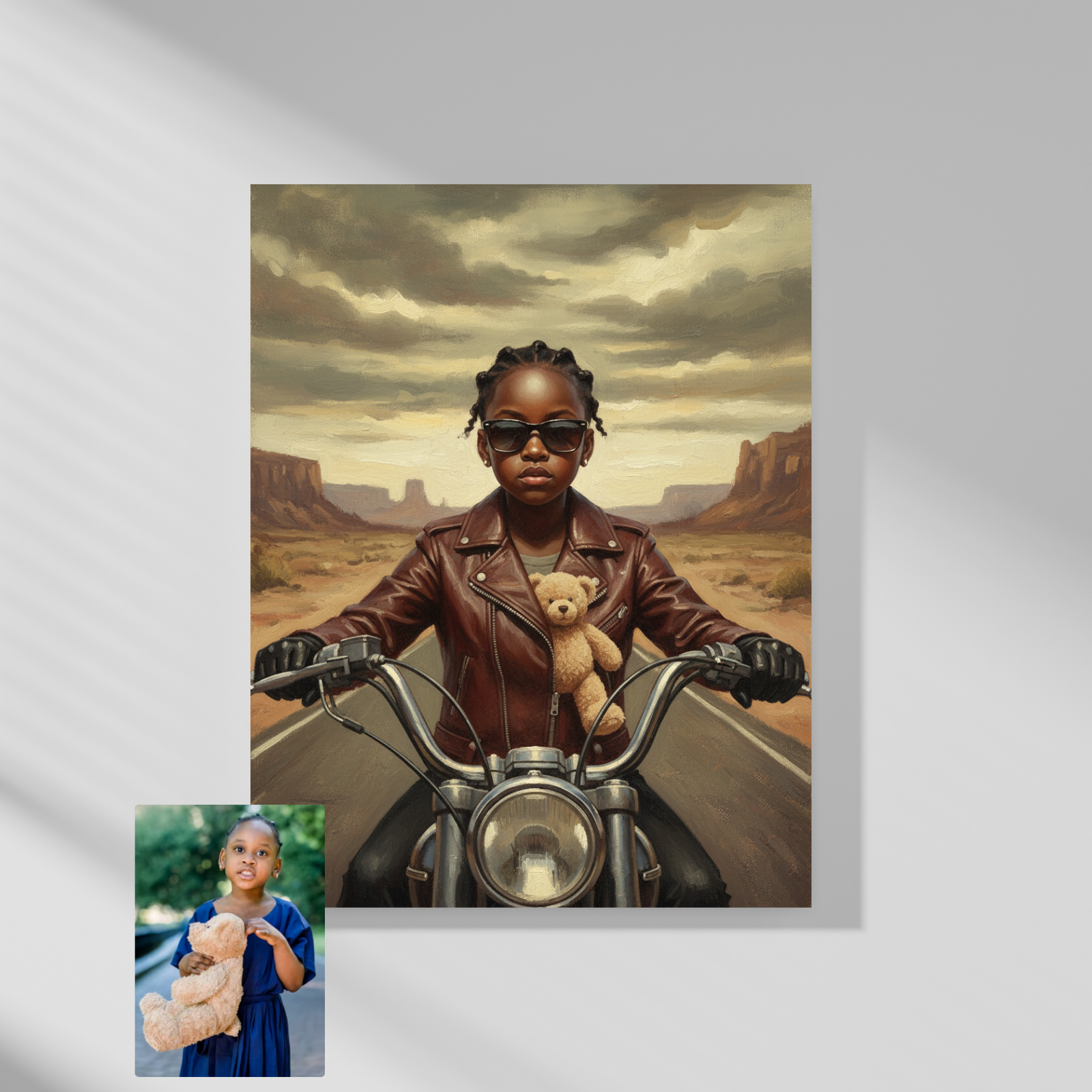 Artzuzu Custom Portrait For Kids - The Motorcycle Rider