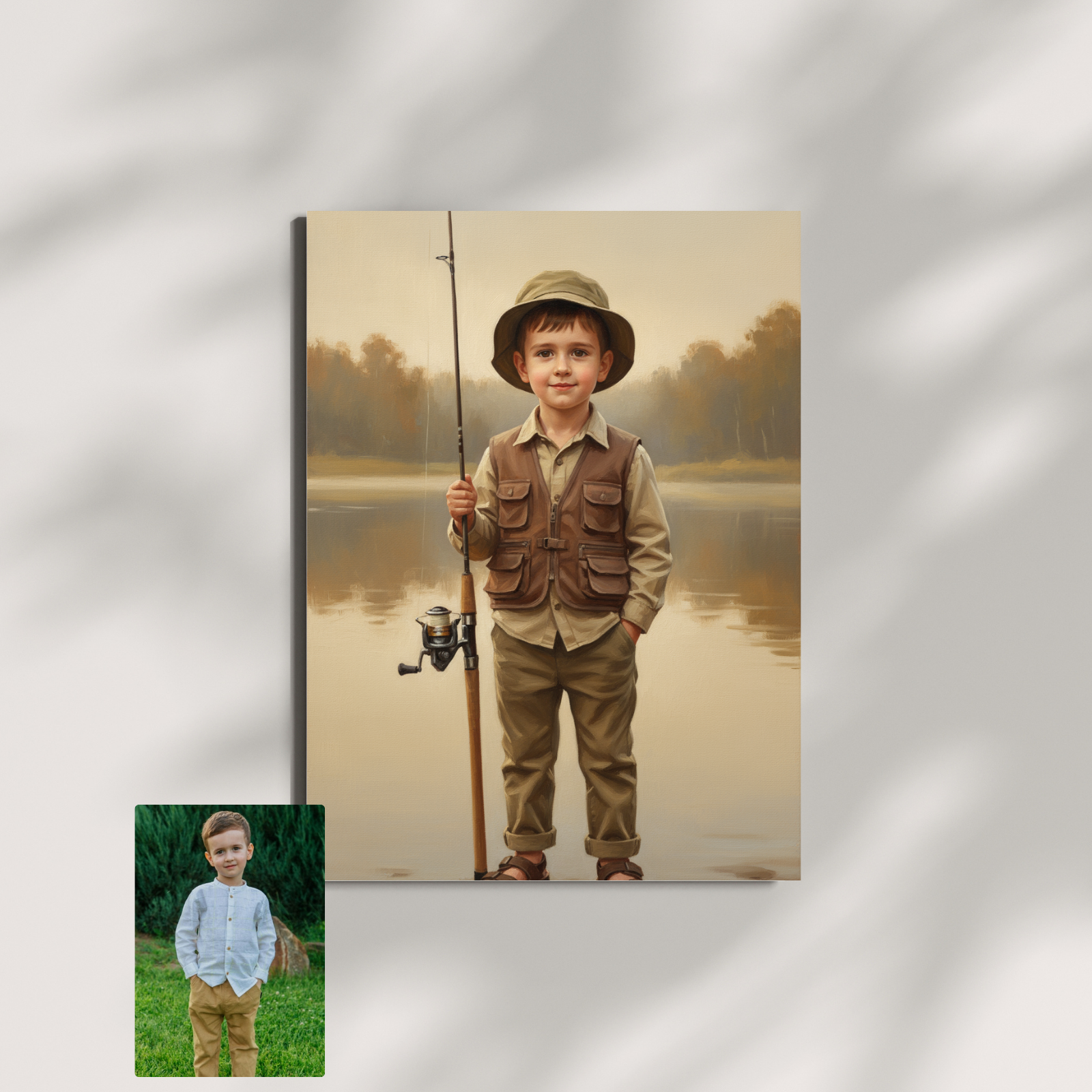 Artzuzu Custom Portrait For Kids - The Outdoor Angler