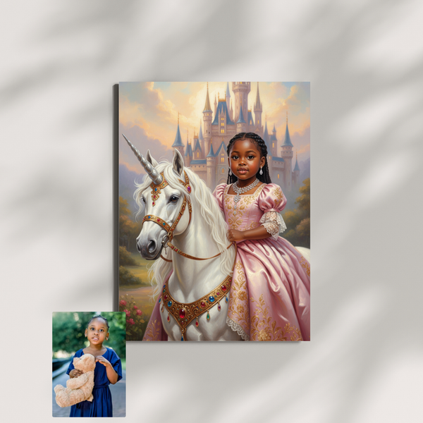 Artzuzu Custom Portrait For Kids - The Unicorn Princess