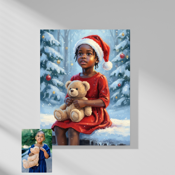 Artzuzu Custom Portrait For Kids - Winter Wonderland