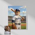 Artzuzu Custom Portrait For Pets - The Baseball Player