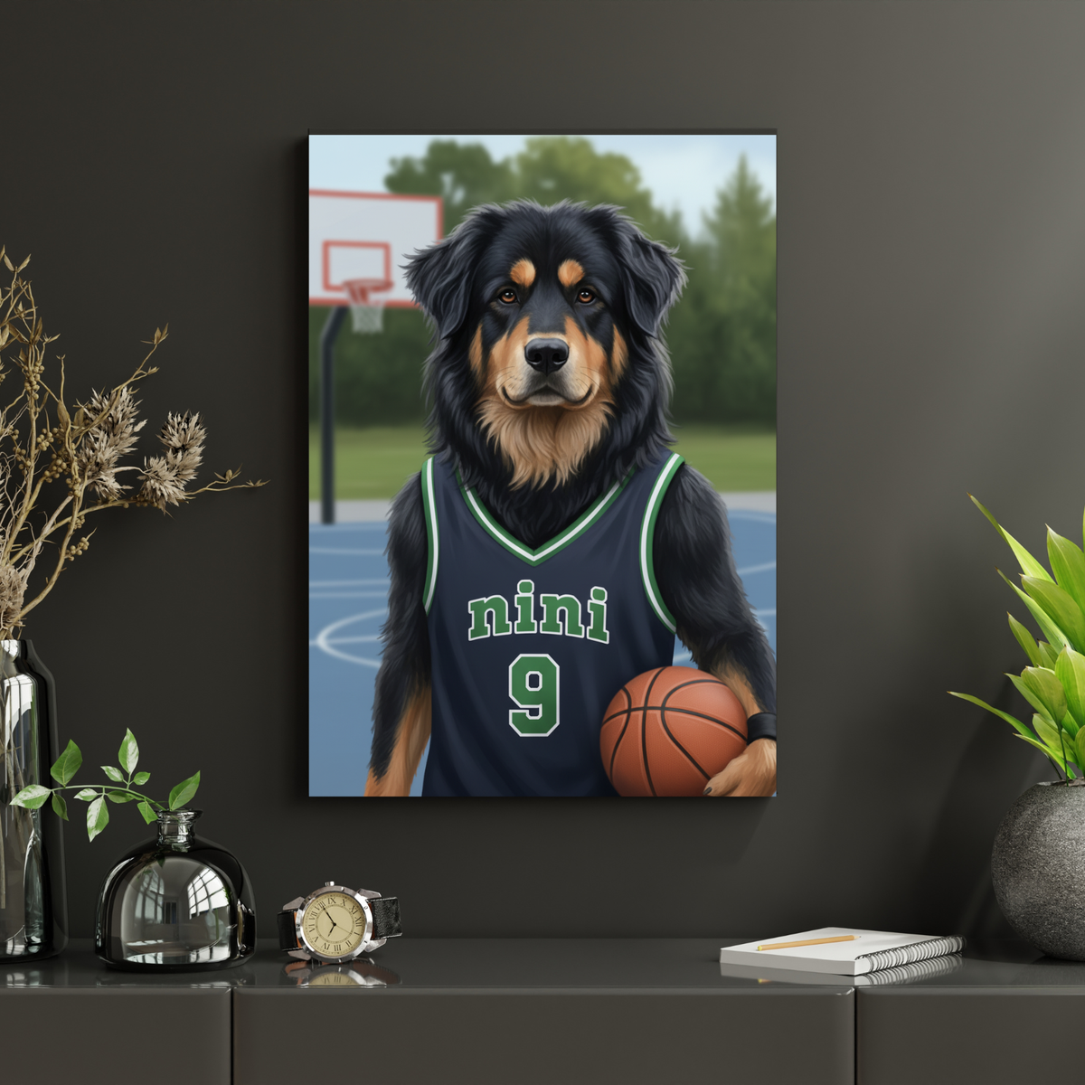 Artzuzu Custom Portrait For Pets - The Basketball Player