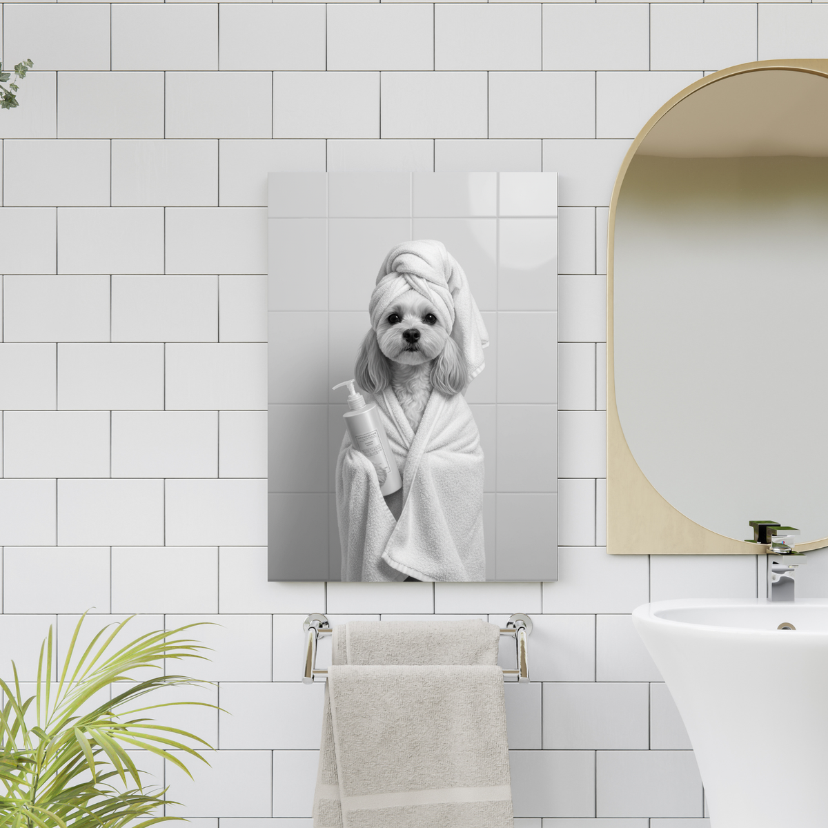 Artzuzu Custom Portrait For Pets - The Bathtime