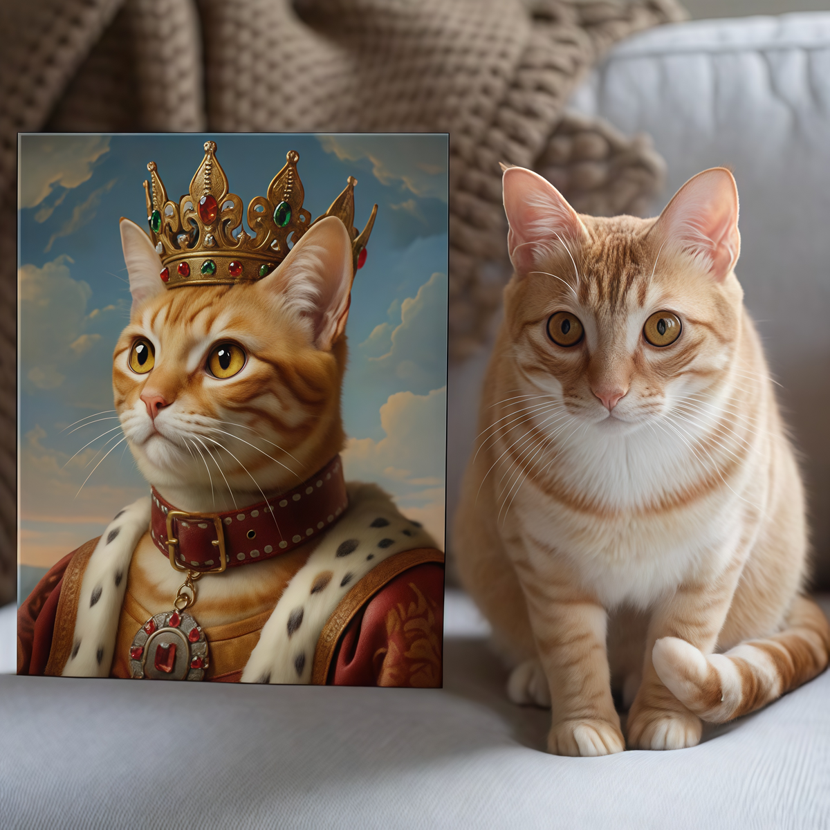 Artzuzu Custom Portrait For Pets - The King