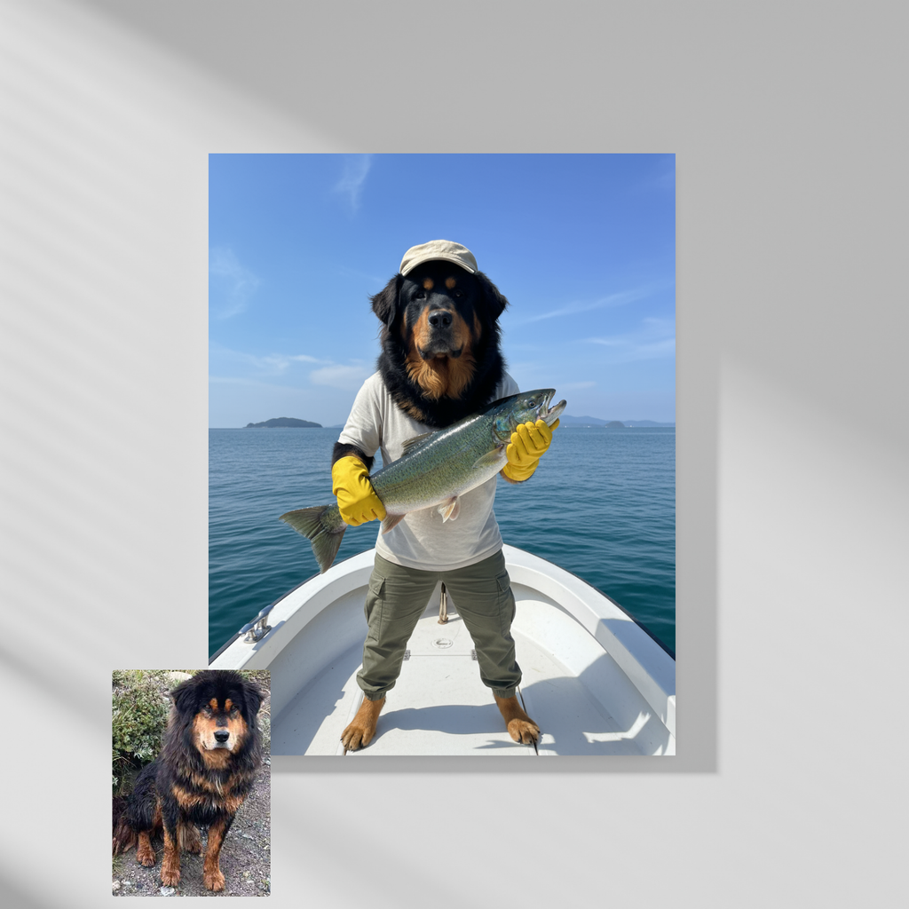 Artzuzu Custom Portrait For Pets - The Ocean Catcher