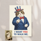 Artzuzu Custom Portrait For Pets - Uncle Sam's Friends