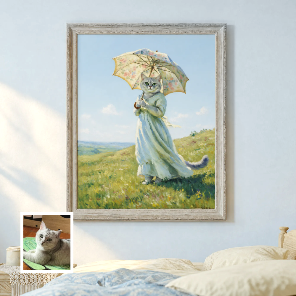 Artzuzu Custom Portrait For Pets - Portrait with a Parasol