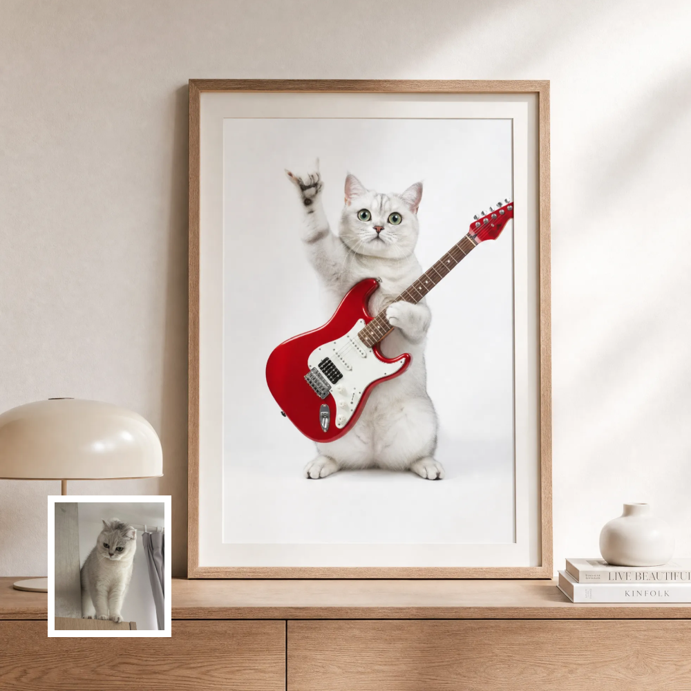 Artzuzu Custom Portrait For Pets - The Rock Soloist