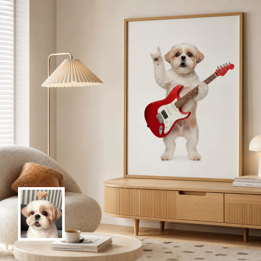 Artzuzu Custom Portrait For Pets - The Rock Soloist