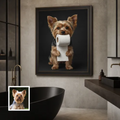 Artzuzu Custom Portrait For Pets - The Toilet Paper Guardian
