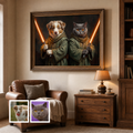 Artzuzu Custom Portrait For Multi Pets - Jedi: The Full Squad