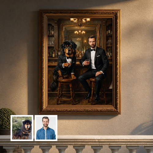 Artzuzu Custom Portrait For Pets & Their Person - The Bartenders