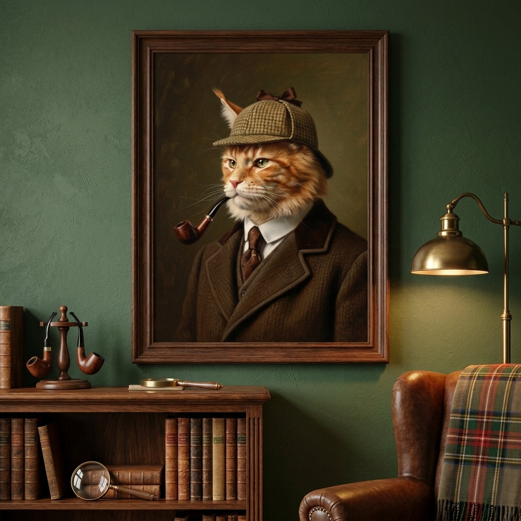 Artzuzu Custom Portrait For Pets - The Detective