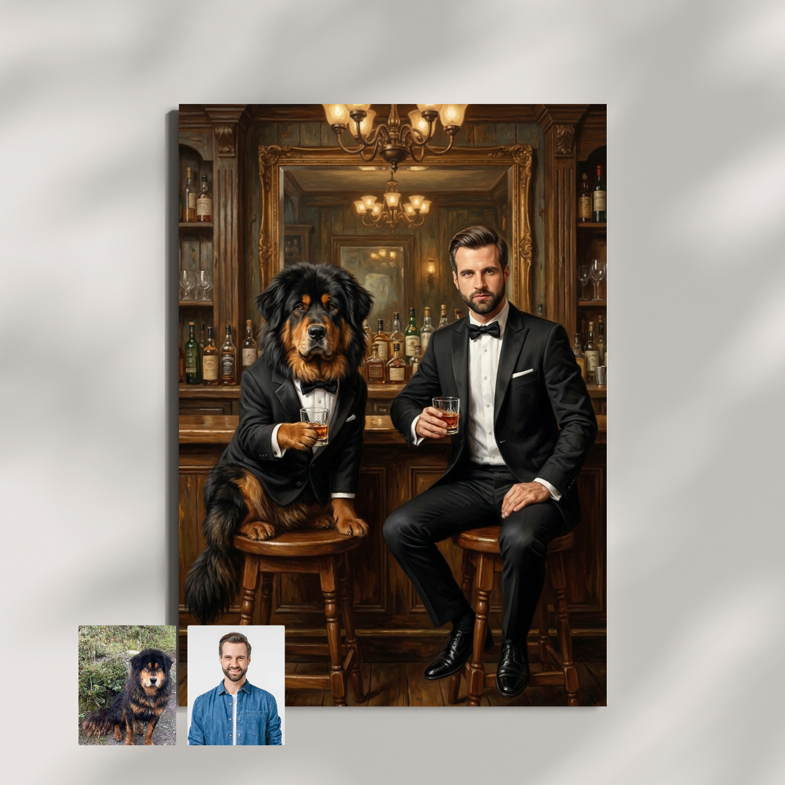 Artzuzu Custom Portrait For Pets & Their Person - The Bartenders