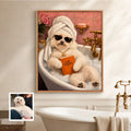 Artzuzu Custom Portrait For Pets - Bath Time