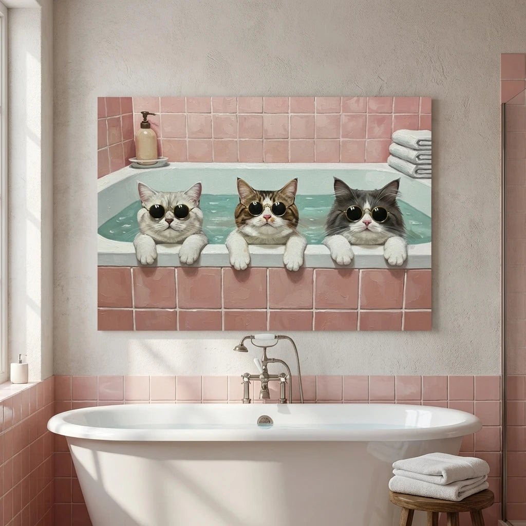 Artzuzu Custom Portrait For Multi Pets - Bosses in Pink