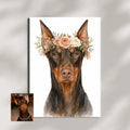 Artzuzu Custom Portrait For Pets - Crowned & Adored